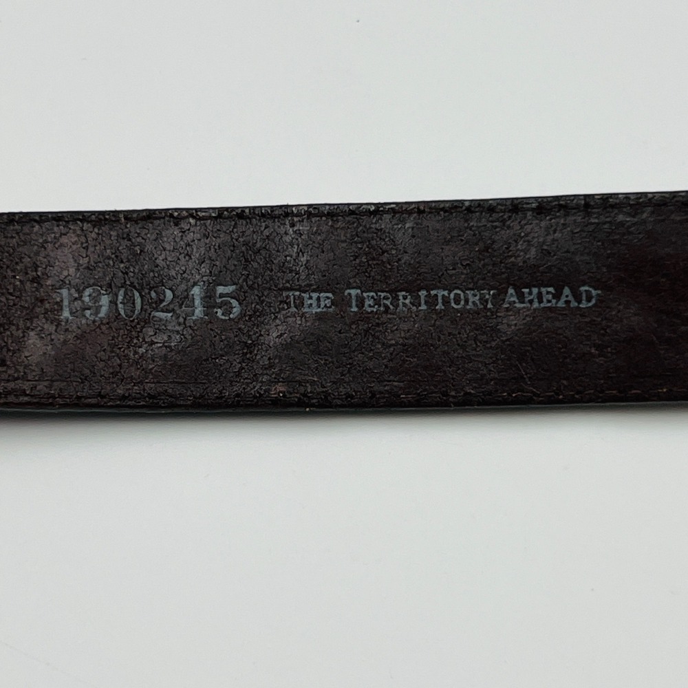The Territory Ahead Mens 38 Braided Leather Leaf Belt Colorful Western Boho 90s - Picture 10 of 12